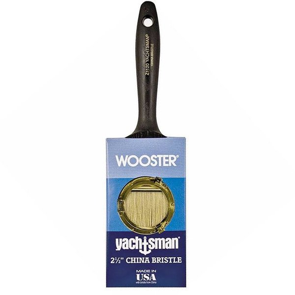 Wooster 2-1/2" Flat Sash Paint Brush, White China Bristle, Plastic Handle Z1120